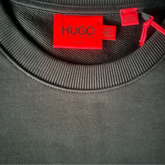 HUGO BOSS long sleeve shirt | Men Med | Black Red Heart | BNWT - Picture 7 of 9